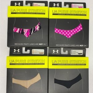 Under Armour Pure Stretch Athletic Cheecky Panties 2pk (pair) Nude Black OSFA